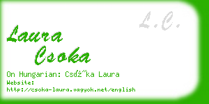 laura csoka business card